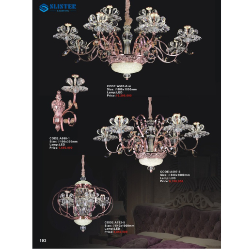 Chùm pha lê A597-8+4, A597-6, A588-1, A782-5