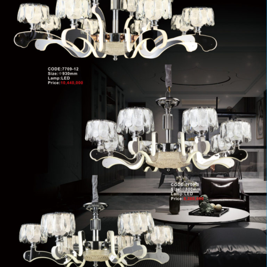 Đèn chùm 7709-12; 7709-8; 7709-6
